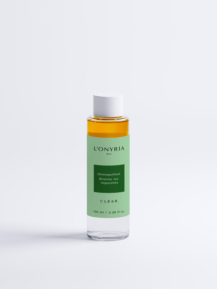 Démaquillant biphasé L'Onyrìa Paris nettoyant doux visage pour peau grasse et sensible