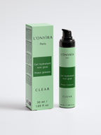 Texture gel hydratant non gras L'Onyrìa Paris légère et transparente pour peau grasse
